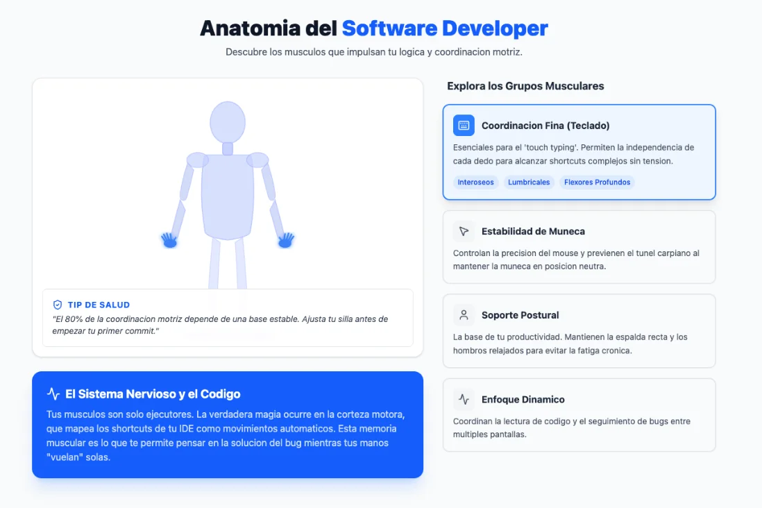 Screenshot: Anatomía del Developer