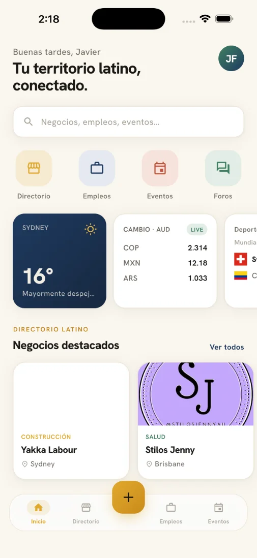 Screenshot: LatinTerritory Mobile